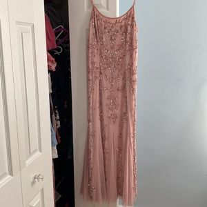 Galiana Signature Beaded Spaghetti Strap Scoopneck Sheath Dress David’s Bridal